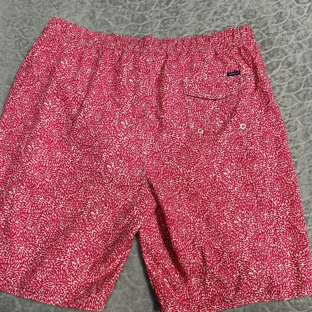Johnnie O Mens Swim Trunks Shorts Pink Floral‎ Dandelion Print Size Medium